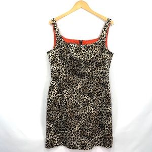Muse BOSTON PROPER Fully Lined Dress Cheetah Print